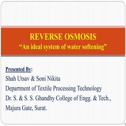 Reverse osmosis system
