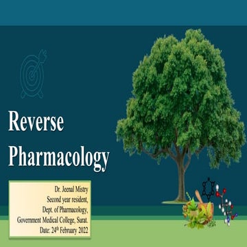 Reverse Pharmacology By Dr. Jeenal Mistry | PDF