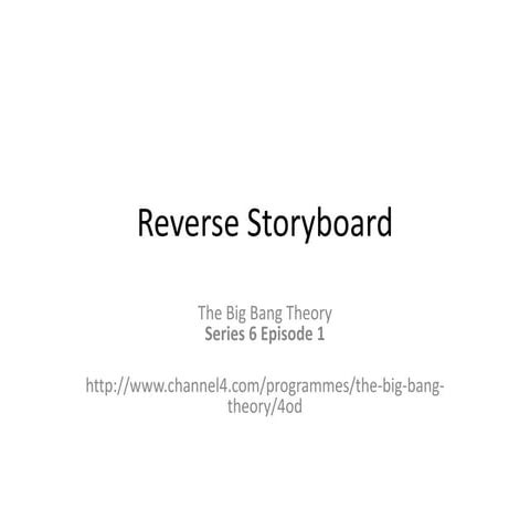 Reverse storyboard
