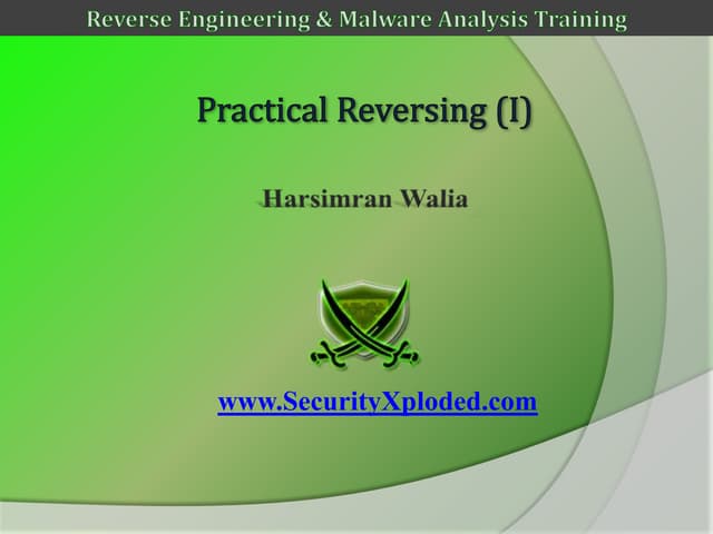 Reversing & Malware Analysis Training Part 6 -  Practical Reversing (I)