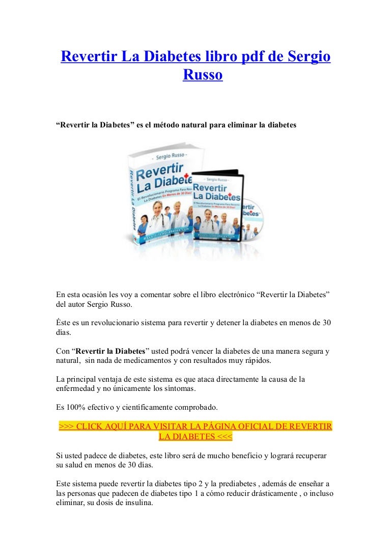revertir la diabetes descargar libro