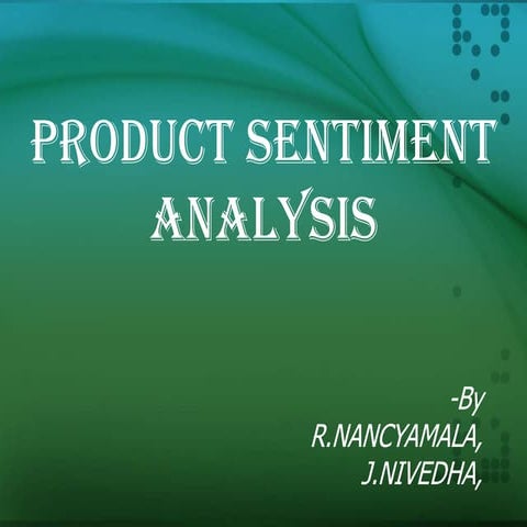 Product Sentiment Analysis