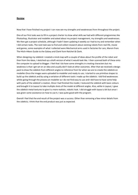 Review of Project