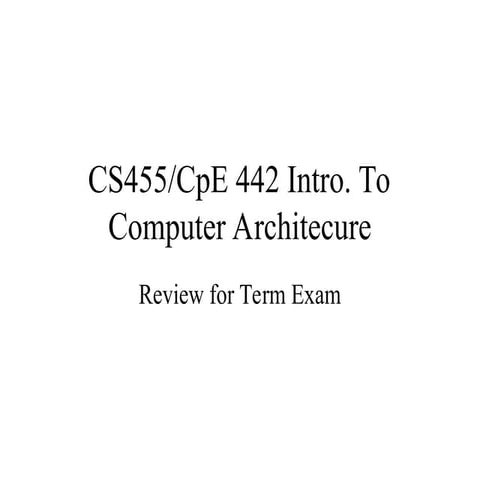 Introduction to MIPS Computer Architecture