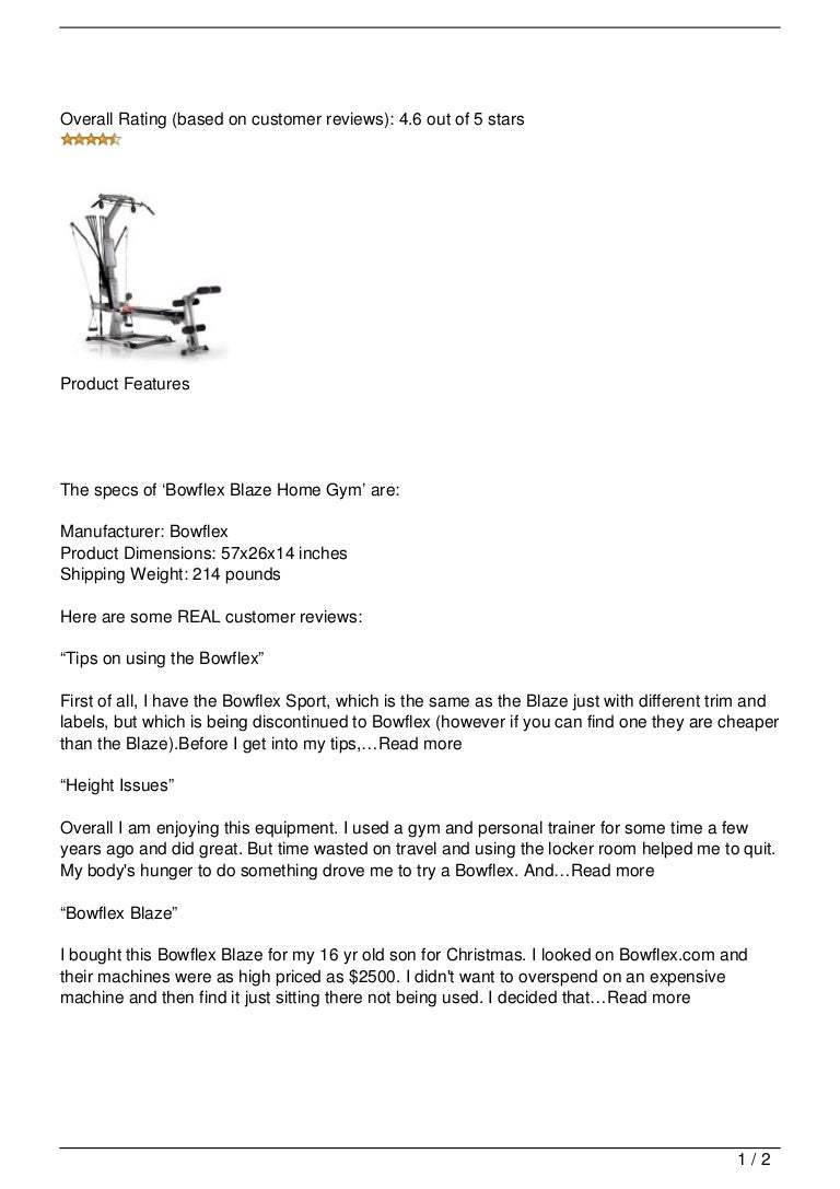 bowflex sport dimensions