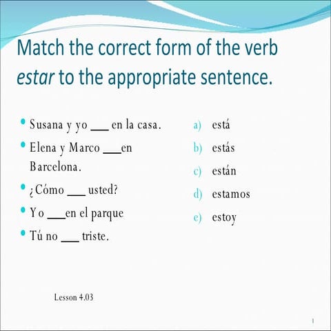 Spanish 1 Collaboration Assignment | PPTX