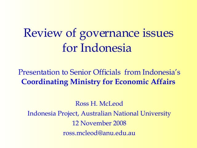 Address Governance Issues Ahead Indo Expert Voices: The Geopolitical Stakes