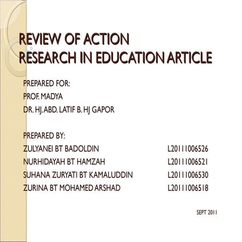 Review 1st article - Tutoring project