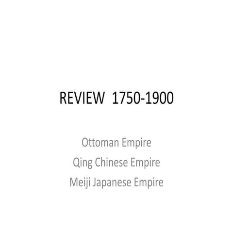 Review  1750 1900 2