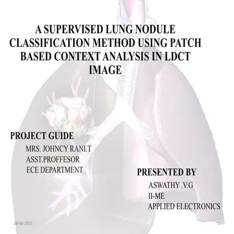 A supervised lung nodule classification method using patch based context anal...