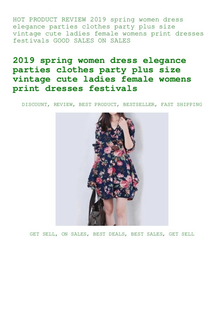 Review 2019 Spring Women Dress Elegance Parties Clothes Party Plus Si
