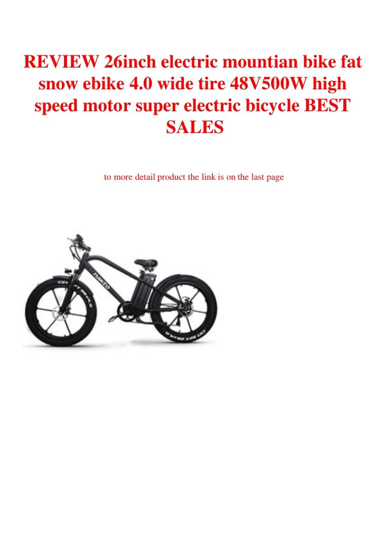 best electric bike for snow