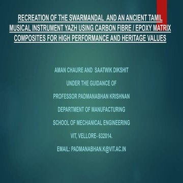  Reconstruction of the Ancient Thamizh Yazh and Hindustani Swaramandal using ...