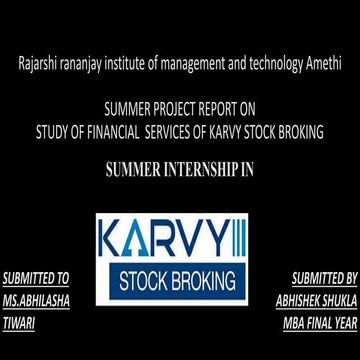 karvy stock broking ltd | PPTX