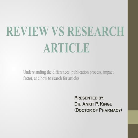 Review and Research Article_Ankit  .pptx