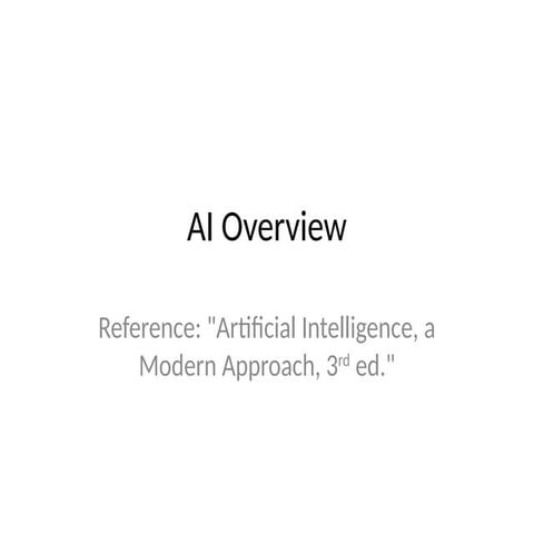 Review Artiﬁcial Intelligence A Modern Approach Third Edition.pptx