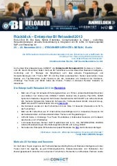 Rückblick der Enterprise BI Reloade...
