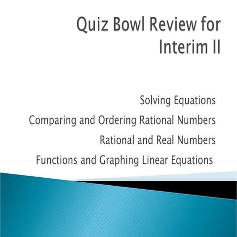 Review for interim ii accelerated