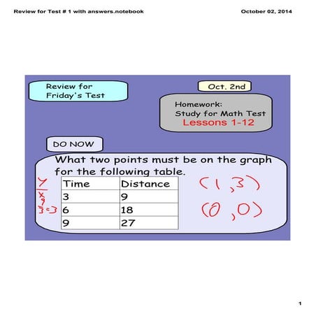 Review for test # 1 with answers