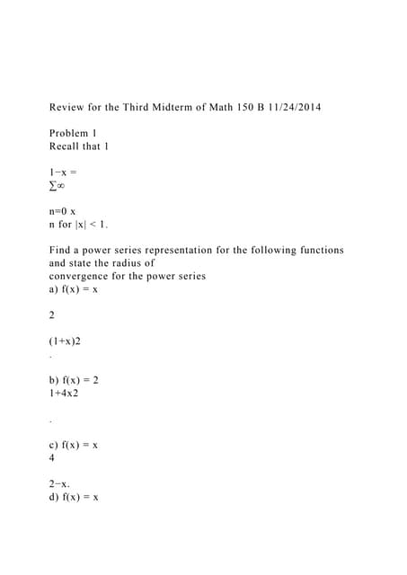 Review for the Third Midterm of Math 150 B 11242014Probl.docx