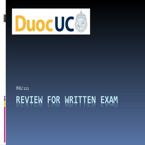 Review for written exam básico