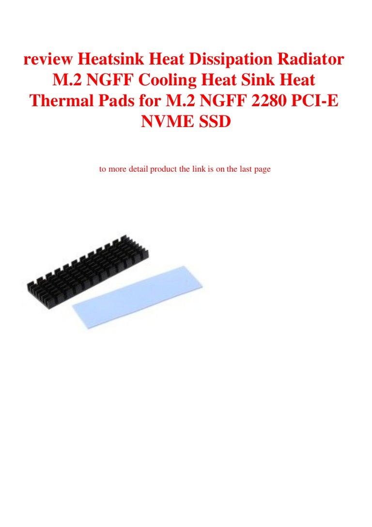 Heatsink Dissipation Radiator Cooling Thermal for M.2 NGFF 2280 PCI-E NVME SSD