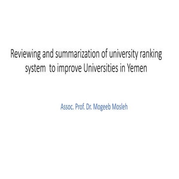 Reviewing and summarization of university ranking system  to.pptx