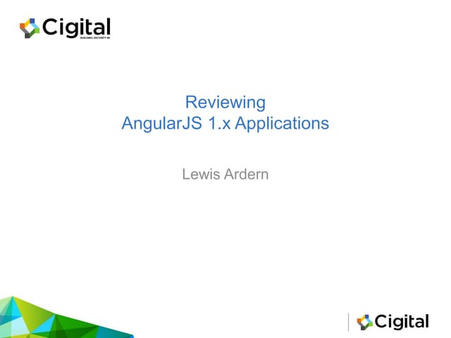 Reviewing AngularJS