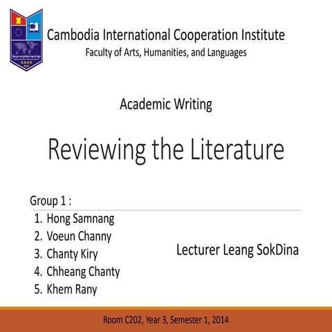 Reviewing the Literature