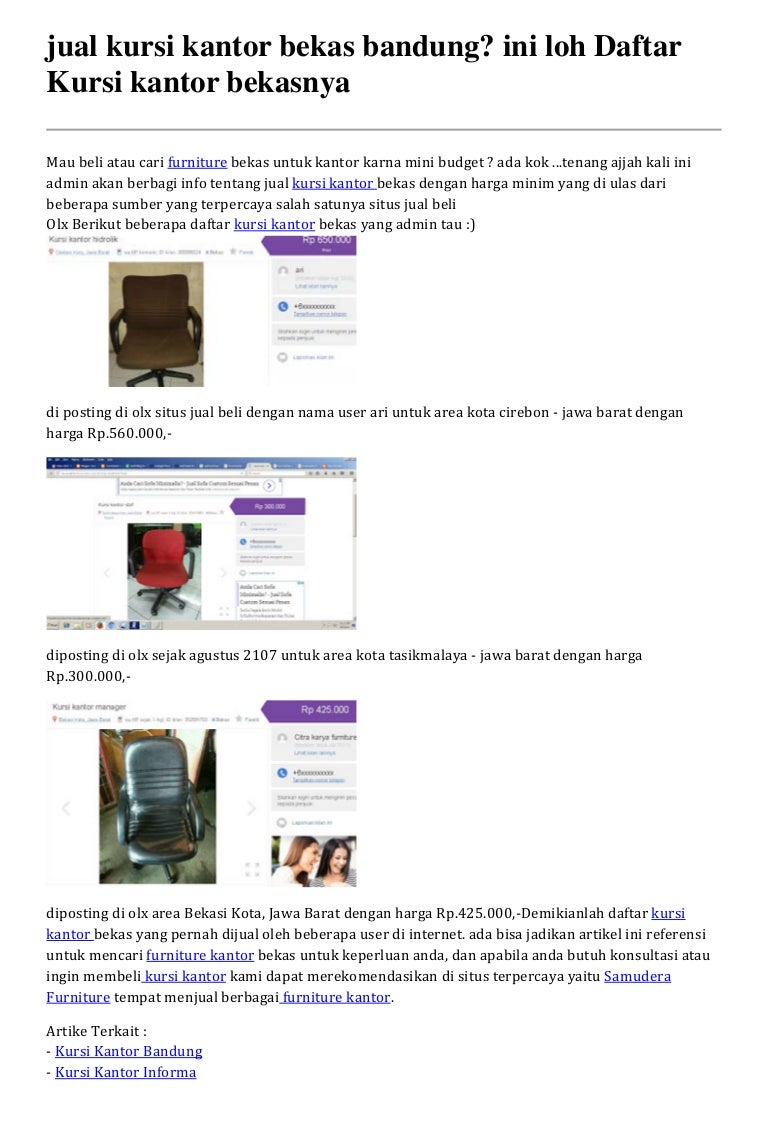 42 Kursi Kantor Olx Terbaru