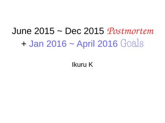 Review June2015 Dec2015