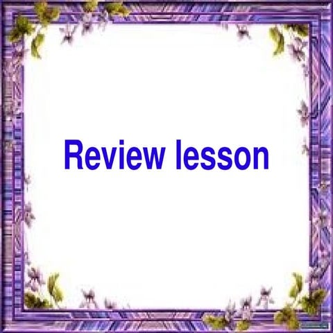Review lesson | PPT