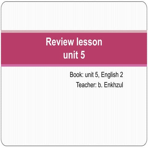 Review lesson | PPT