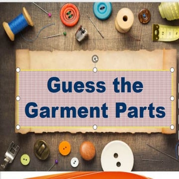 REVIEW MOTIVATION for dressmaking gARMENT TECHNOLOGY LESSONpptx