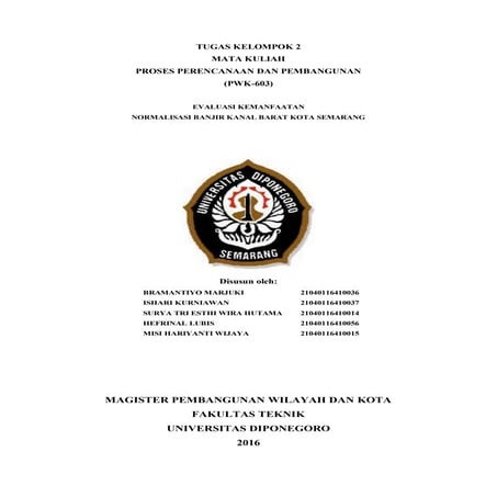 Review Normalisasi dan Pembangunan Banjir Kanal Barat Kota Semarang