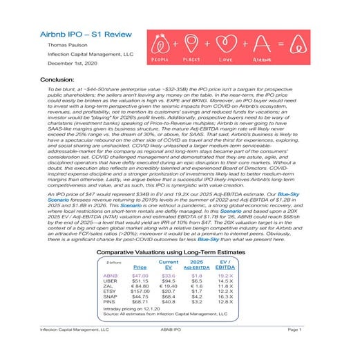 Review of Airbnb's IPO and S-1