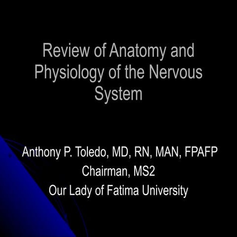 Review Of Anatomy And Physiology Of The Nervous