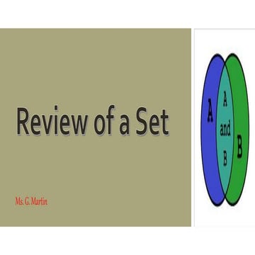 Review of a set