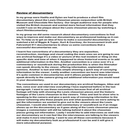 Review of the documentary | DOCX