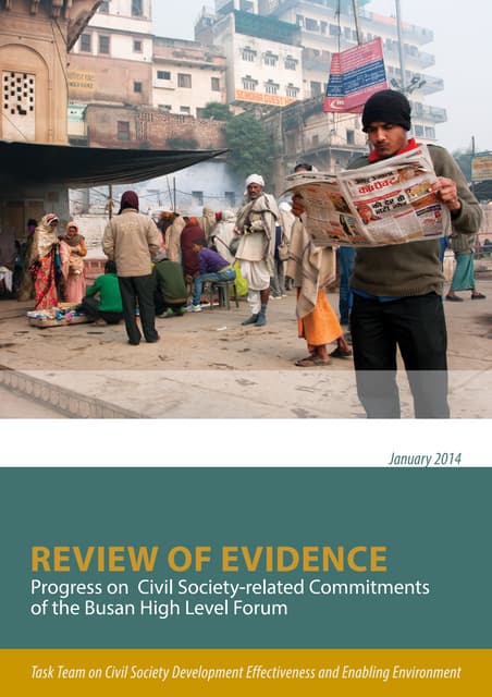 Review of evidence progress on civil society related commitments of the busan high level forum