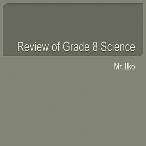 Review of grade 8 science blog