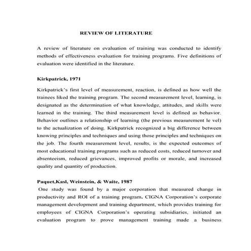 Review of  literature