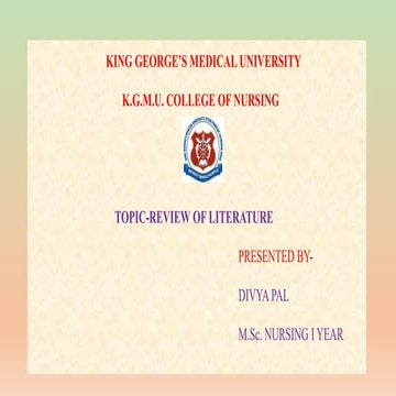 Importance and purposes of Literature Review