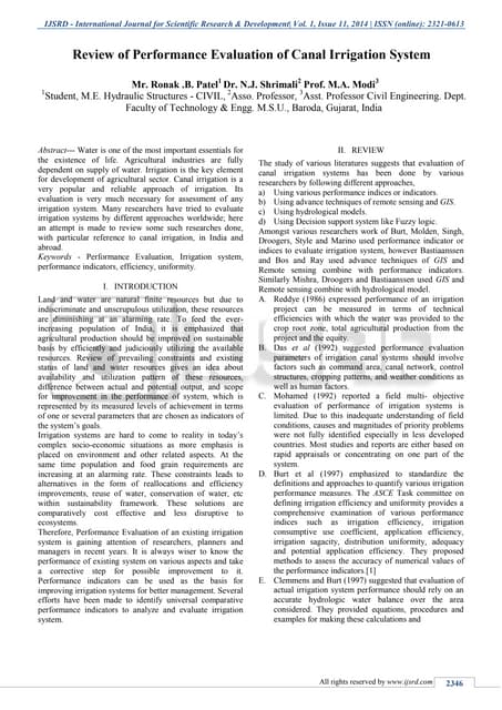 Performance evaluation of sprinkler irrigation system in Matimba ...