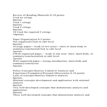 Review of Reading Materials 0-10 pointsUsed no citings 0points.docx