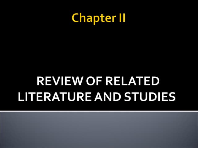 Review of related literature