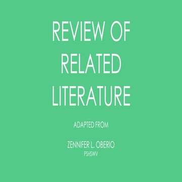 Review of Related Literature
