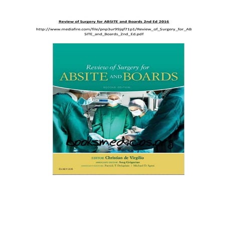 ABSITE :Review of surgery for absite and boards 2nd ed 2016 | PDF