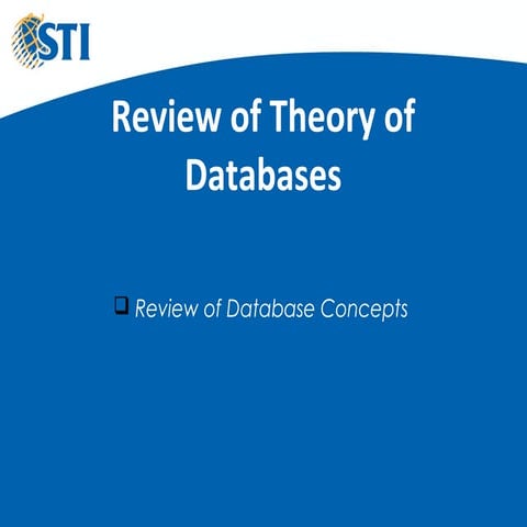 Review of theory of database