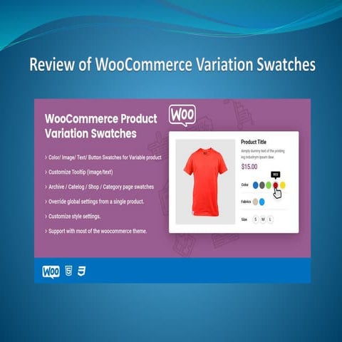 Review of woo commerce variation swatches Plugins by RadiusTheme